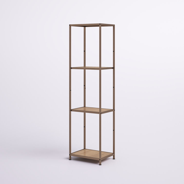 Narrow metal on sale shelving unit